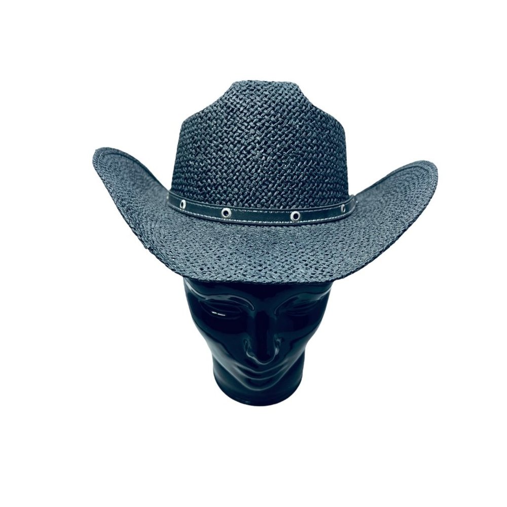 Tombstone Loom Explorer Black Hand Painted Unisex EXPLORER HAT Size 6 3/4